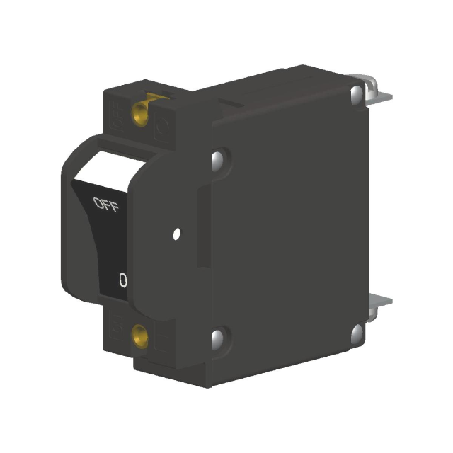 AC1-B0-10-640-5B3-C The Littelfuse Inc. AC1-B0-10-640-5B3-C is a 1-pole hydraulic-magnetic circuit breaker rated for 40A and 277V. It features a panel mount design.