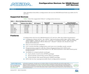 EPC1064PC8 The Altera EPC1064PC8 is a 65kb configuration PROM designed for FPGA configuration. It features an 8-pin PDIP package and operates within a temperature range of 0°C to 70°C.