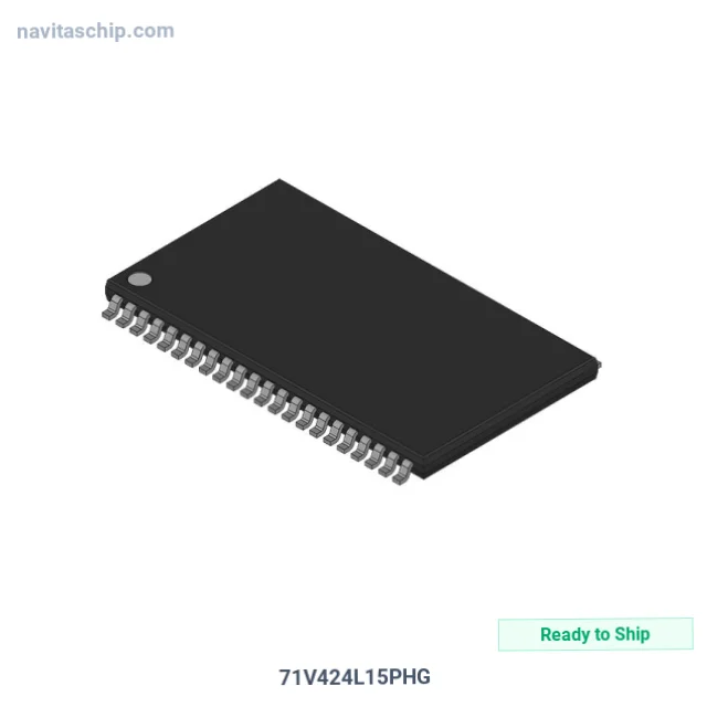 71V424L15PHG The 71V424L15PHG is a 4Mbit asynchronous SRAM from Integrated Device Technology. It operates with a supply voltage of 3V to 3.6V and has an access time of 15ns.