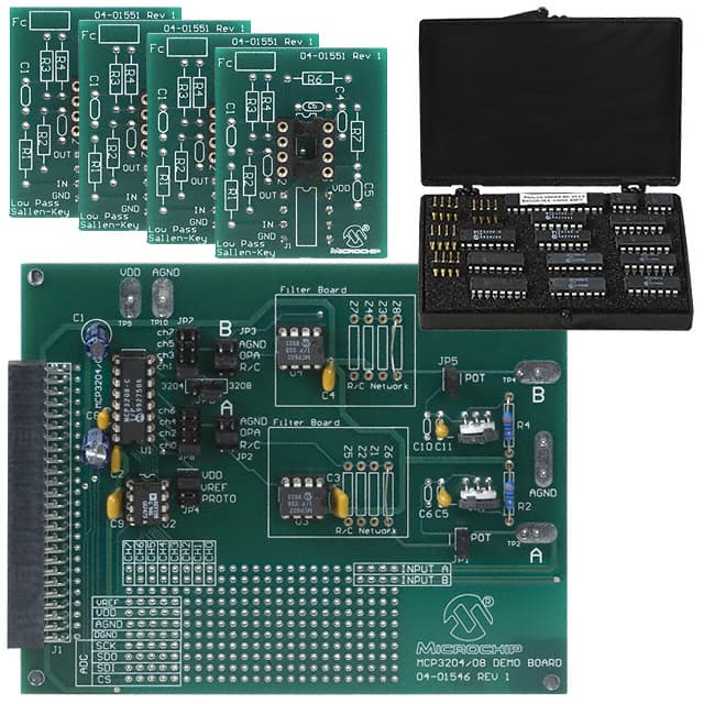 DV3204A BOARD DGHTR QUAD/OCTL MCP3204/08