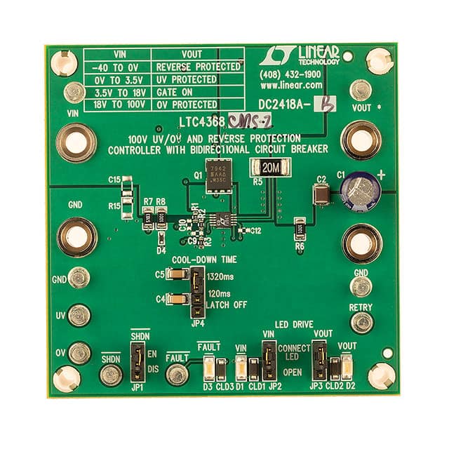 DC2418A-B DEMO BOARD FOR LTC4368-2