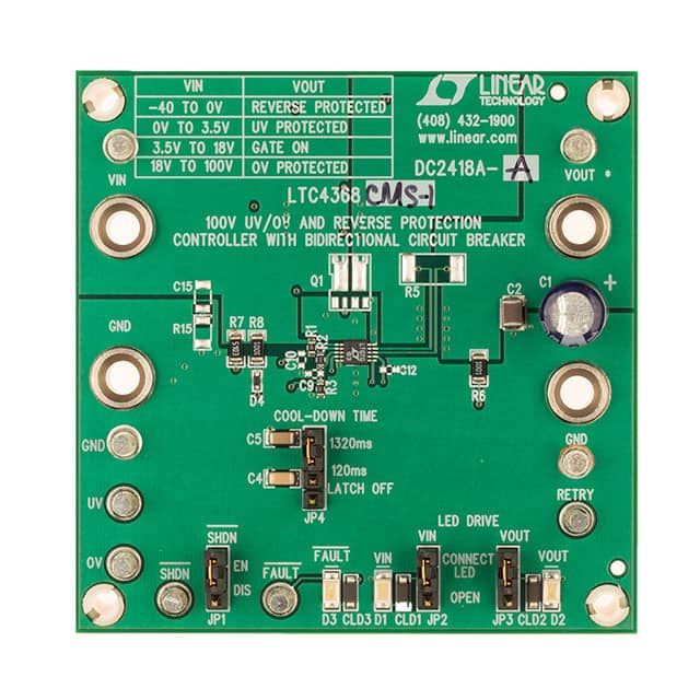 DC2418A-A DEMO BOARD FOR LTC4368-1