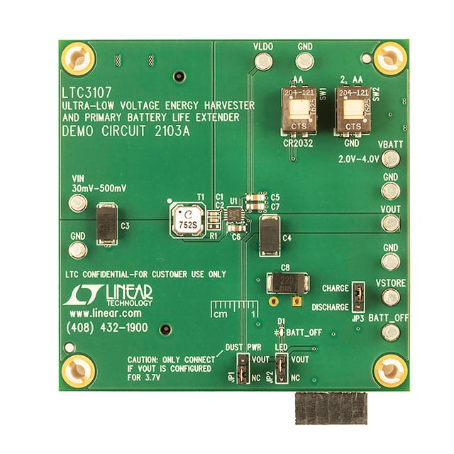 DC2103A LTC3107 DEMO BOARD 20MV START-UP