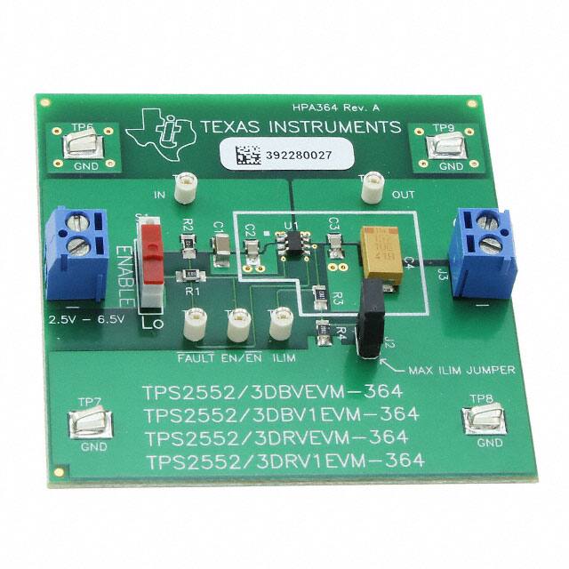 TPS2552DBVEVM-364 EVAL MODULE FOR TPS2552DBV-364