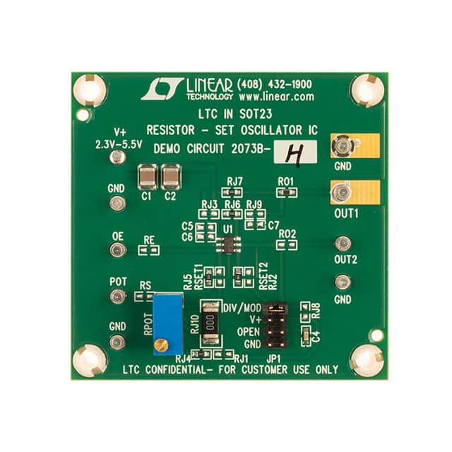DC2073B-H LTC6906 SILICON OSCILLATOR DEMO