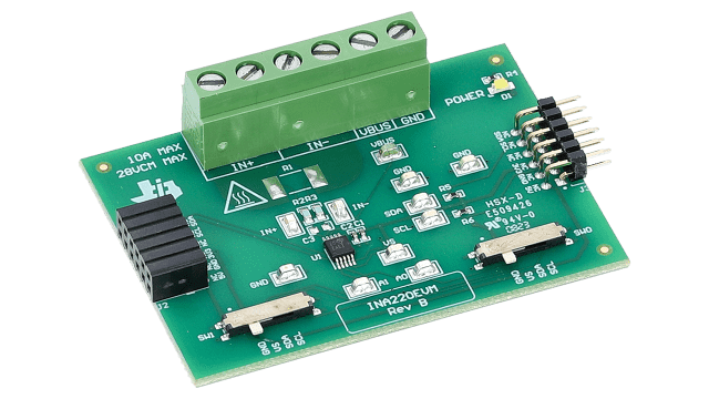 INA220 The Texas Instruments INA220 is a versatile current shunt and power monitor. It features an I2C/SMBUS interface for easy integration into various systems.