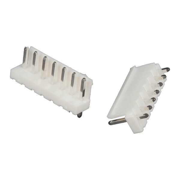 DS1073-7MVW6 The CONNFLY DS1073-7MVW6 is a male PCB connector with 7 positions and a 3.96mm pitch. It features solder termination and THT mounting, suitable for operation between -25°C and +85°C.