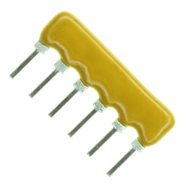 4606X-102-681LF The Bourns 4606X-102-681LF is a resistor network featuring 3 resistors with a total resistance of 680 Ohms and a ±2% tolerance. It is designed for through-hole mounting in a 6-SIP package.