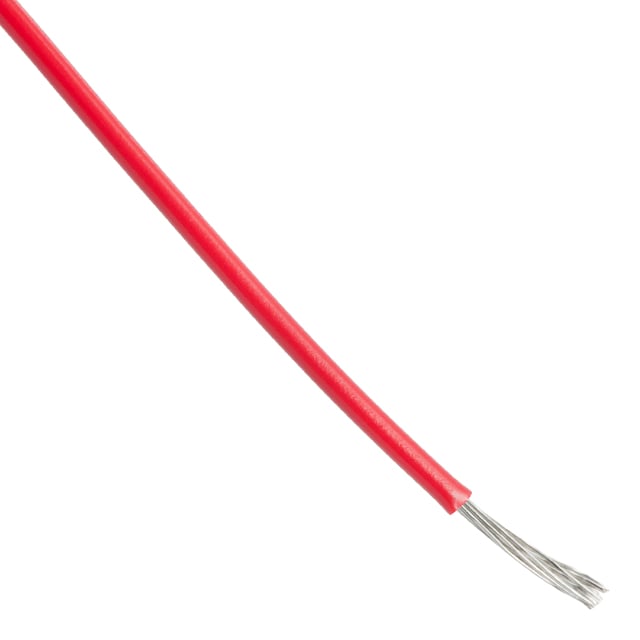 3051 RD001 Hook-up wire, 22 AWG, red PVC insulation, 1000 ft length. Tinned copper conductor rated for 300V.