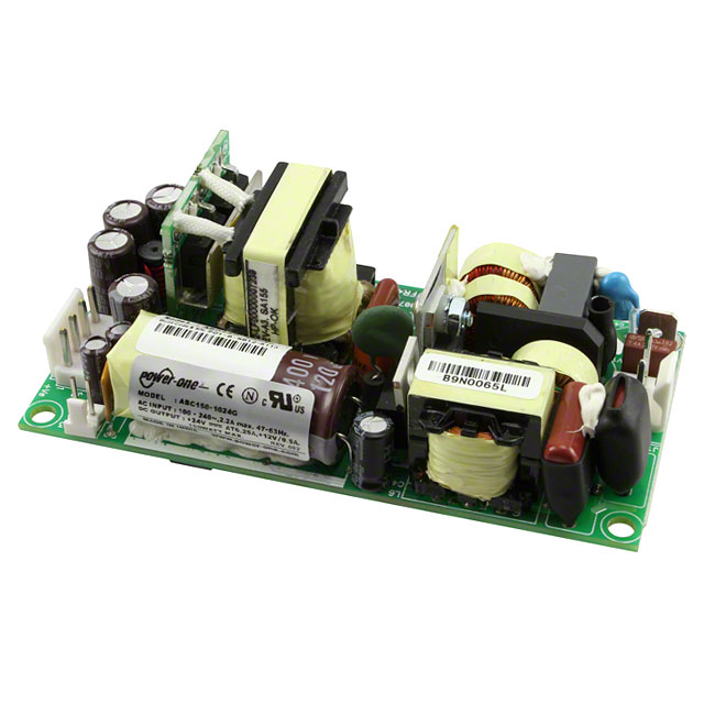 ABC150-1015G The Bel Power Solutions ABC150-1015G is an open frame AC/DC converter with a 15V output and 6.67A current. It features universal input voltage and 86% efficiency.