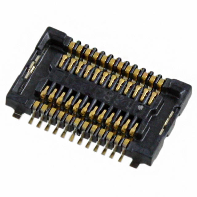 AXK734227G Panasonic AXK734227G is a 0.4mm pitch, 34 position socket connector for board-to-board applications, surface mount with gold contacts and 2mm mated stacking height.