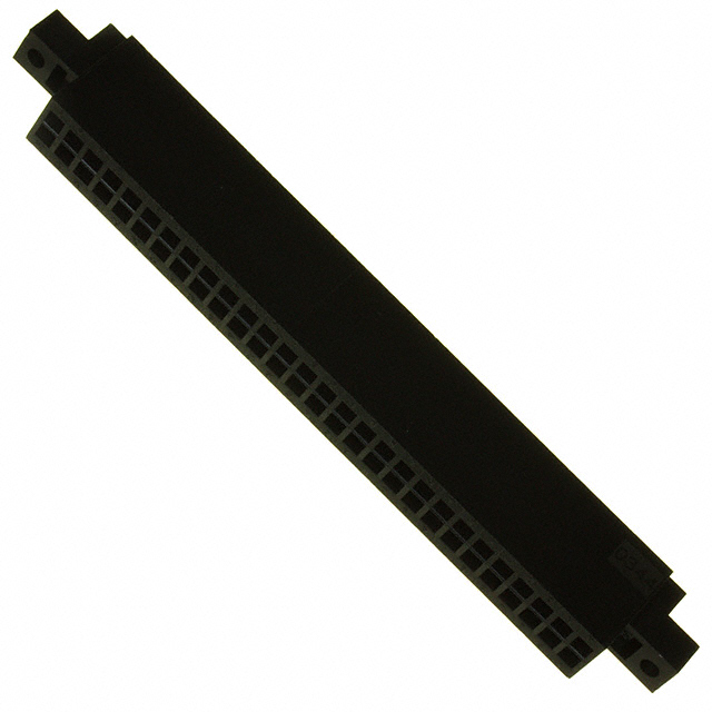 583859-9 Card edge connector housing with 20 positions and 3.96mm pitch. Panel mount design with flange feature for secure installation.
