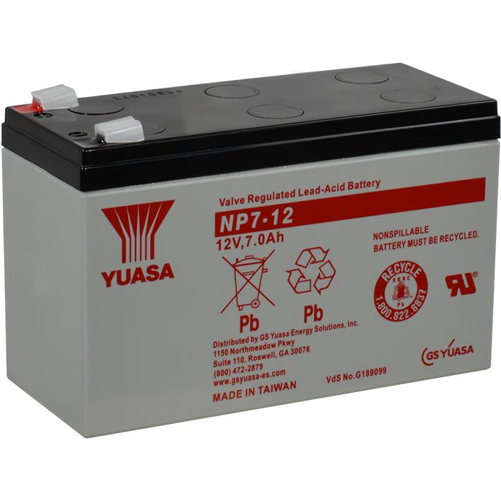 NP7-12 The NP7-12 is a 12V 7.0Ah Valve Regulated Lead-Acid battery with AGM technology, designed for standby and cyclic applications.