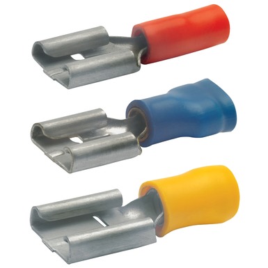 730 The Klauke 730 is an insulated receptacle made of tinned brass, designed for fine and superfine stranded conductors. It meets RoHS3 compliance standards.