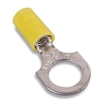 RC703 The Thomas & Betts RC703 is an insulated ring terminal designed for 12-10 AWG conductors. It features a 5/16 inch stud size and nylon insulation.