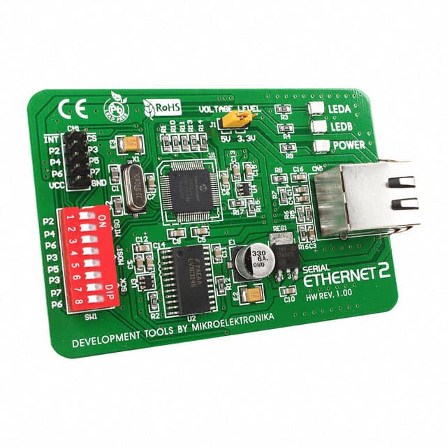 MIKROE-604 BOARD SERIAL ETHERNET 2