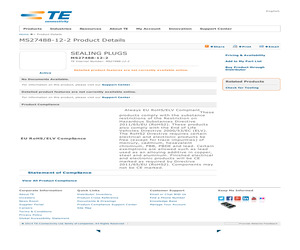 MS27488-12-2 The Step'n Components MS27488-12-2 is a sealing plug designed for circular connectors. It features a straight body orientation and is compatible with size 12 contacts.