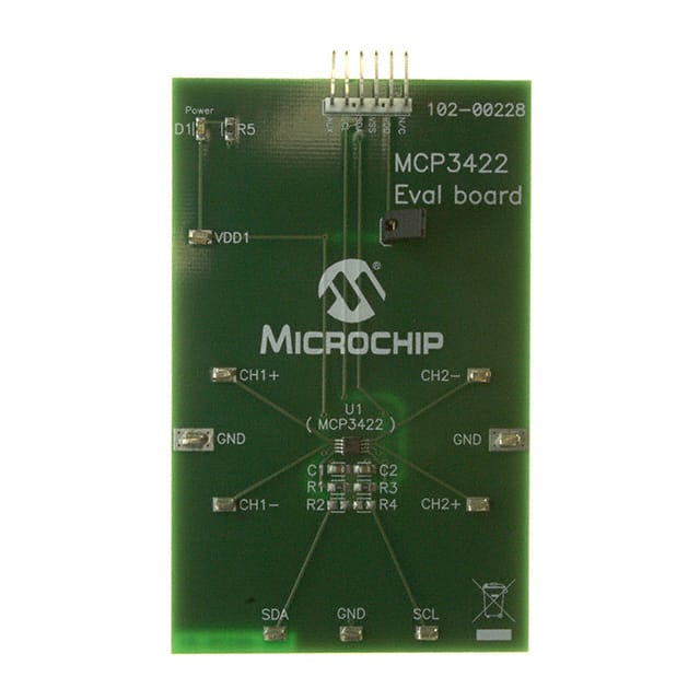 MCP3422EV BOARD EVAL MCP3422 PICKIT SERIAL