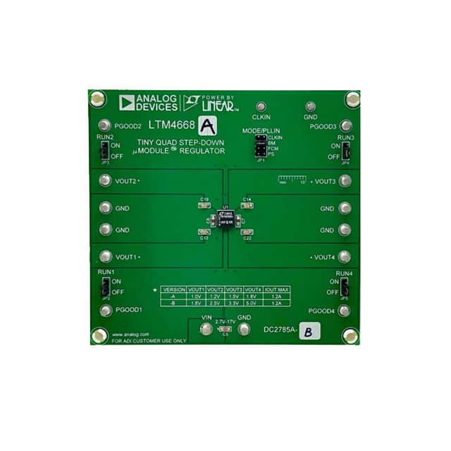 DC2785A-B LTM4668A DEMOBOARD 17V,1.2A QUAD