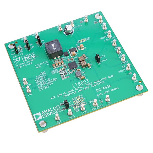 DC2469A 42V, L IQ, 4X OUT 3X MONO BUCK C