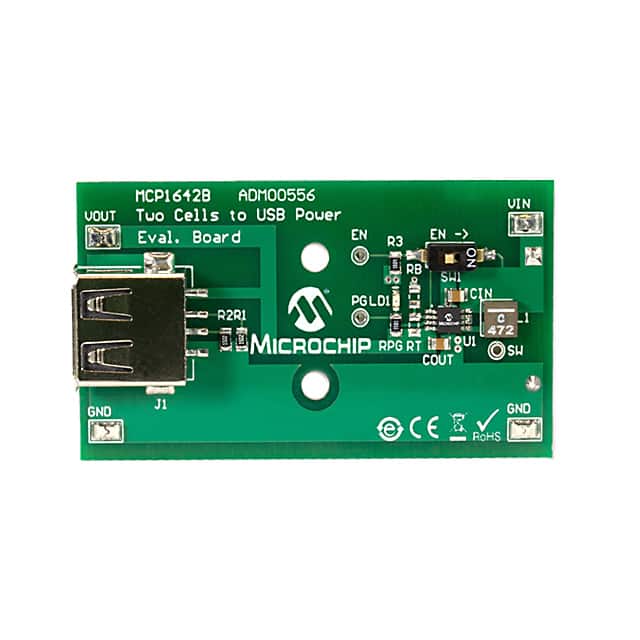 ADM00556 EVAL BOARD MCP1642 AA BATT-USB