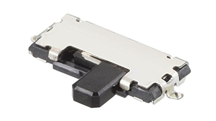 SSAJ120100 The Alps Alpine SSAJ120100 is a compact slide switch with a body height of 0.7mm and 1.4mm travel. It features 1 pole and 2 positions, suitable for various electronic applications.
