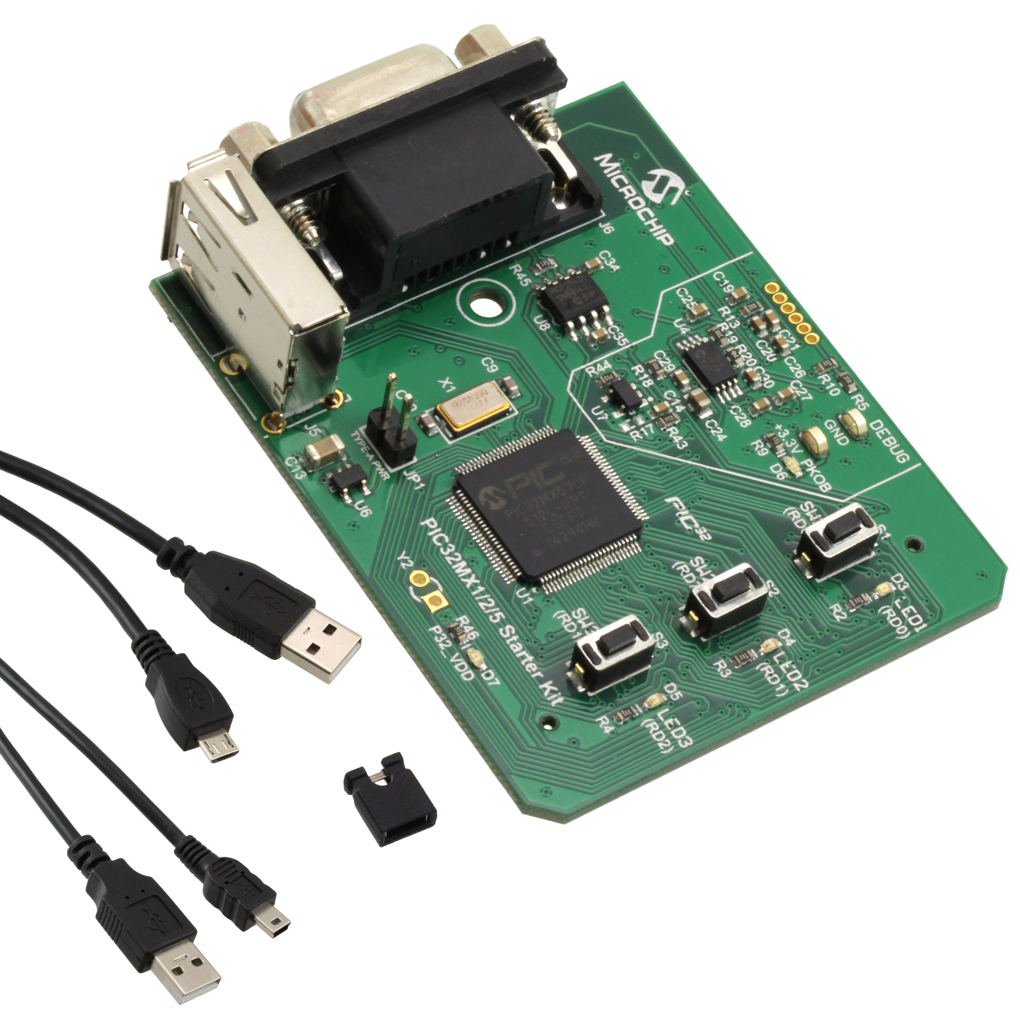 DM320100 PIC32MX1/2/5 STARTER KIT