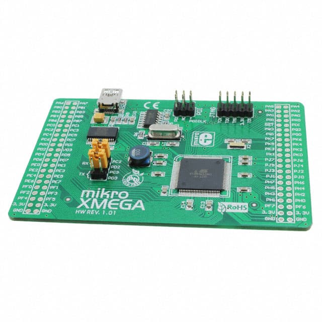 MIKROE-580 MIKROXMEGA ATXMEGA128A1 EVAL BRD