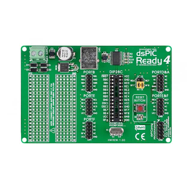 MIKROE-452 DSPIC-READY4 DSPIC30F EVAL BRD