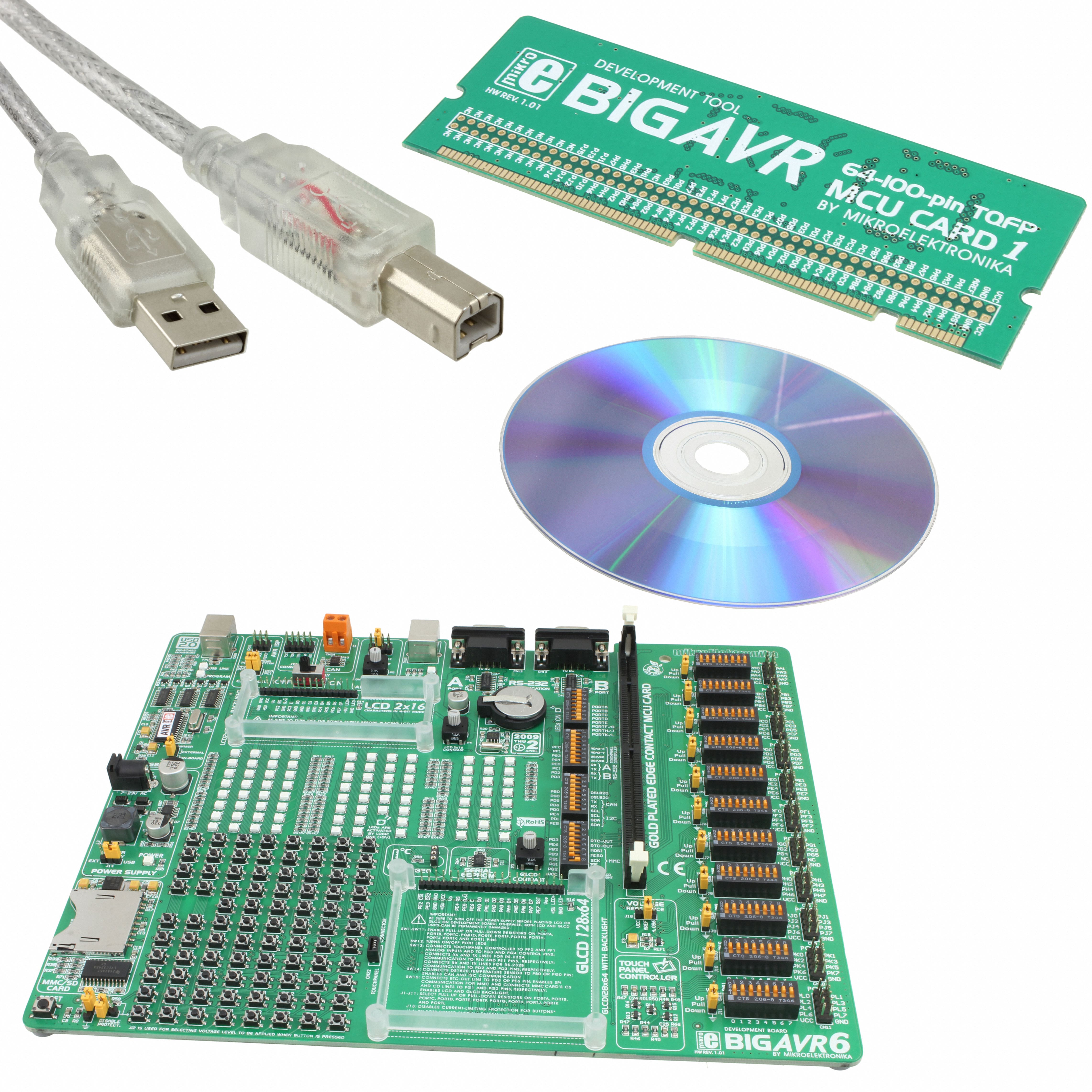MIKROE-456 BIGAVR6 AVR EVAL BRD