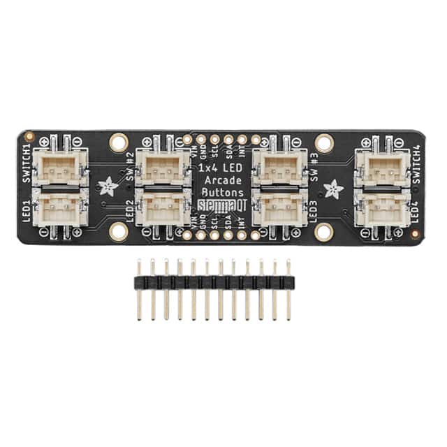 5296 STEMMA QT LED ARCADE BUTTON 1X4