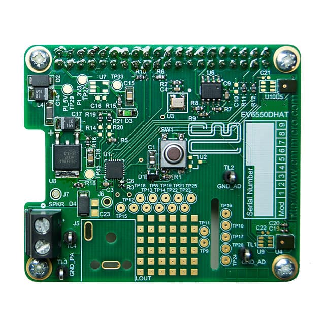 EV6550DHAT VOICE CODEC PI HAT FOR CMX655D