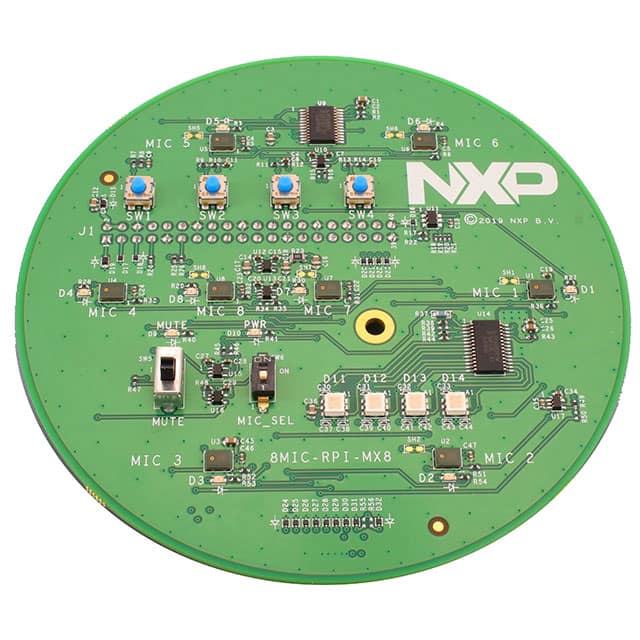 8MIC-RPI-MX8 8 MICROPHONE BOARD FOR VOICE