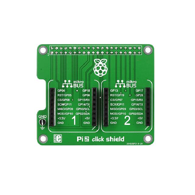 MIKROE-1879 DEV BOARD PI2 CLICK SHIELD