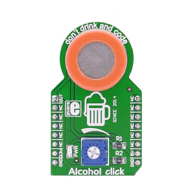 MIKROE-1586 BOARD ALCOHOL CLICK SENSOR