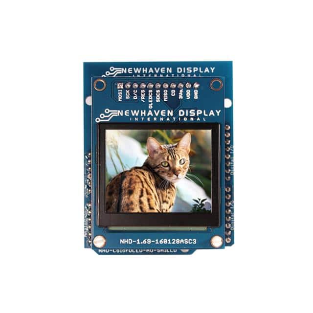 NHD-1.69-AU-SHIELD OLED 1.69" 160X128 SHIELD SPI