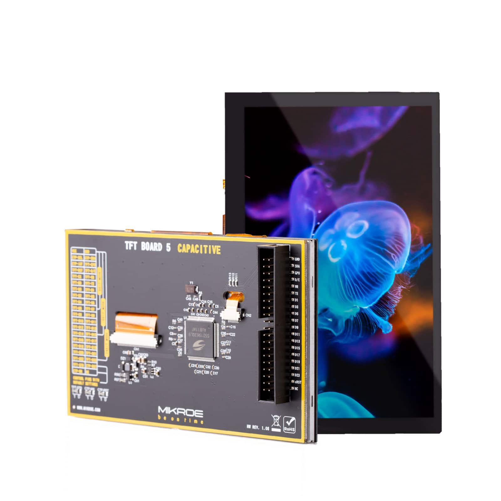 MIKROE-3509 TFT BOARD 5 CAPACITIVE