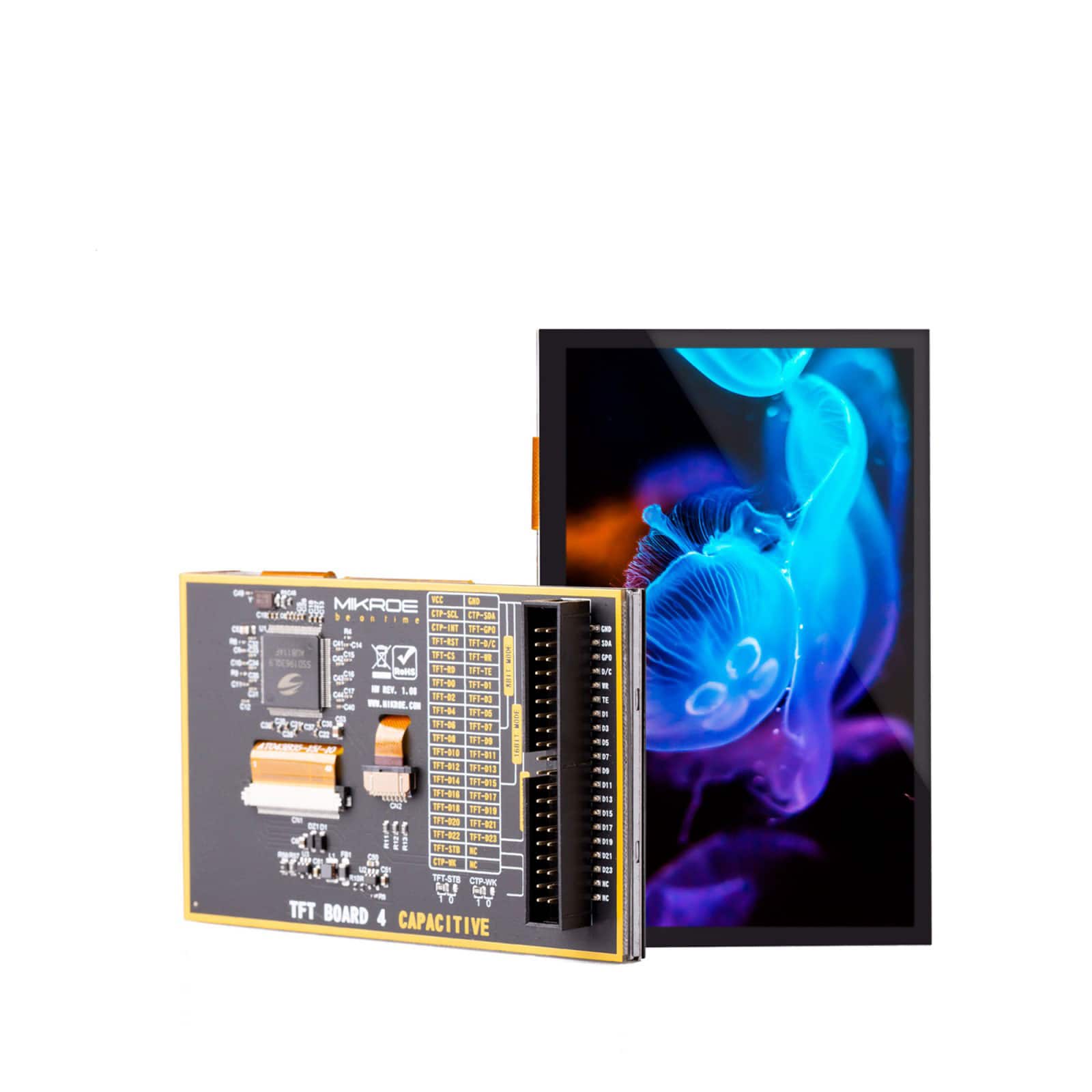 MIKROE-3508 TFT BOARD 4 CAPACITIVE