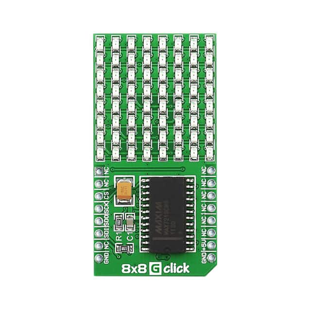MIKROE-1306 DISPLAY BOARD 8X8 GREEN CLICK
