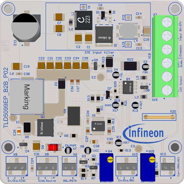 TLD5099EPB2BEVALKITTOBO1 EVAL BOARD B2B TLD5099EP