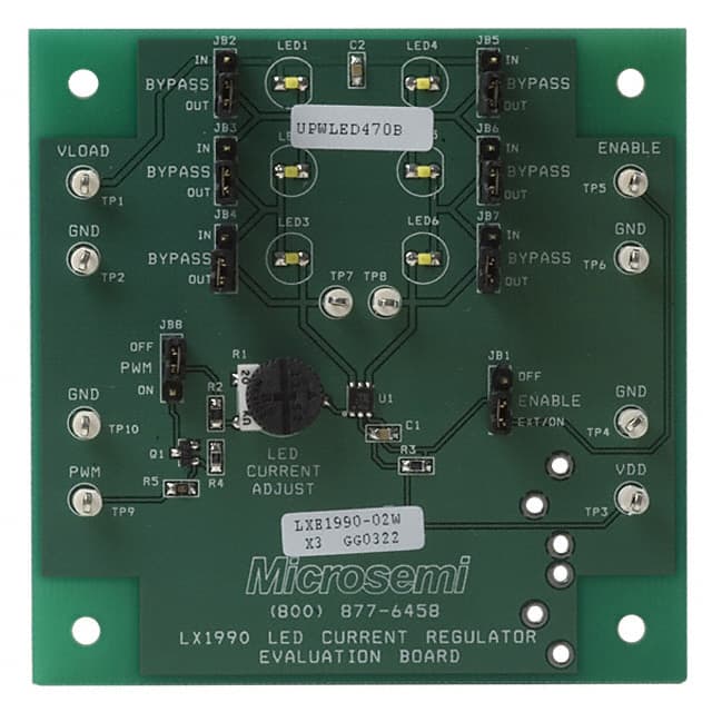 LX1990-02 EVAL EVAL BOARD FOR LED DRIVER