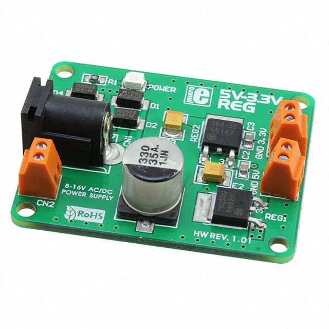 MIKROE-192 BOARD VREG LM7805 MC33269DT-3.3