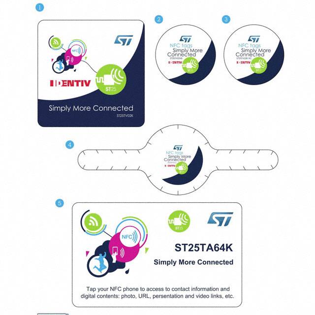 ST25-TAG-BAG-U ST25T NFC TAG SET OF 25