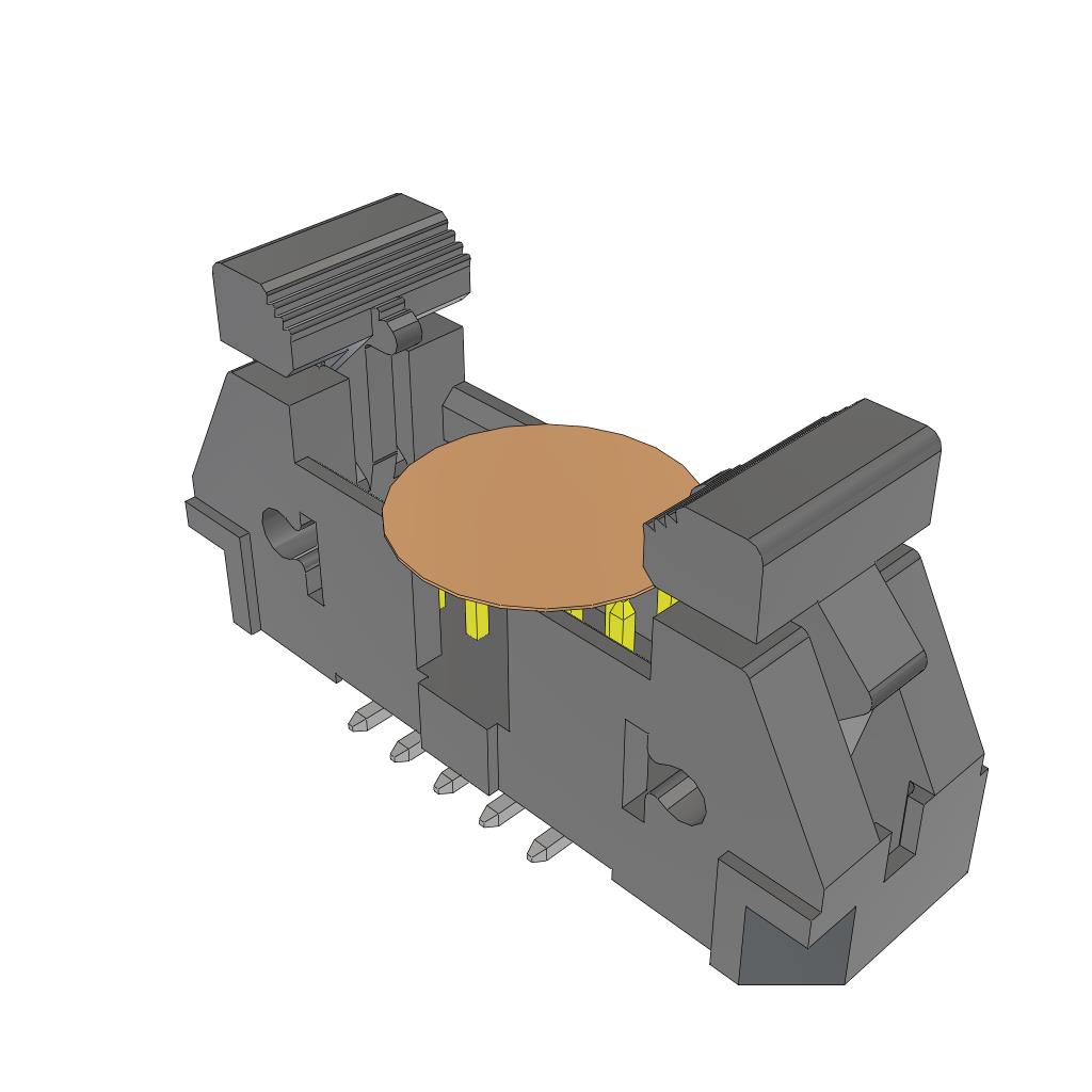 EJH-105-02-F-D-SM-K-TR The EJH-105-02-F-D-SM-K-TR is a 10-position, 2-row surface mount header from Samtec with a 2.54mm pitch. It features a shrouded 4-wall design with latch lock/eject hooks for secure mating.