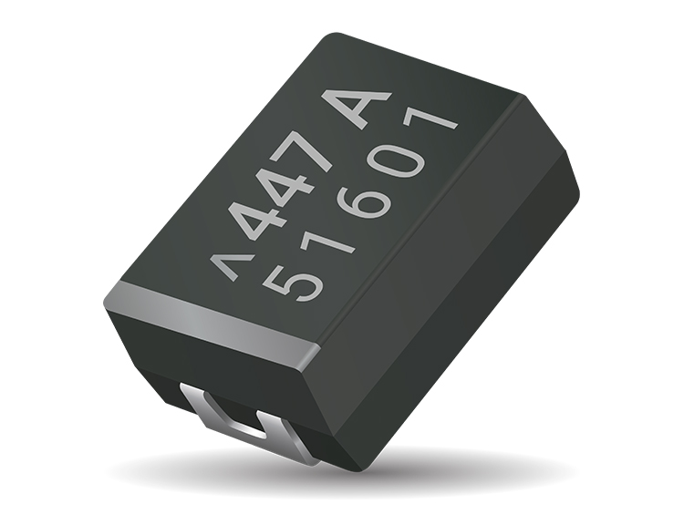 CC05CG470J 47 pF ceramic capacitor with ±5% tolerance, C0G dielectric, through hole radial leaded package.