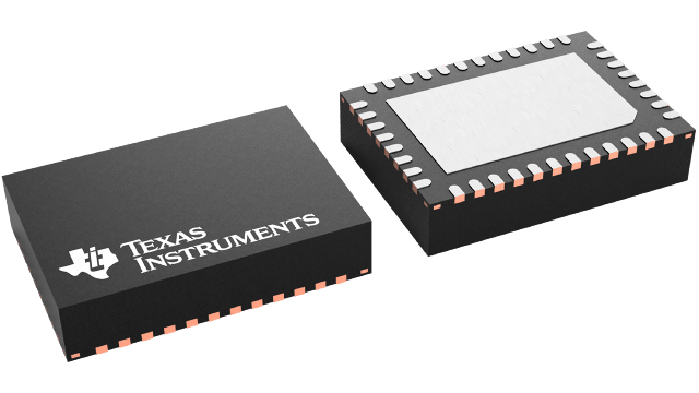TPS546D24RVFR The Texas Instruments TPS546D24RVFR is a 40A stackable synchronous buck converter with PMBus communication. It operates from a 2.95V to 16V input and provides an adjustable output voltage.