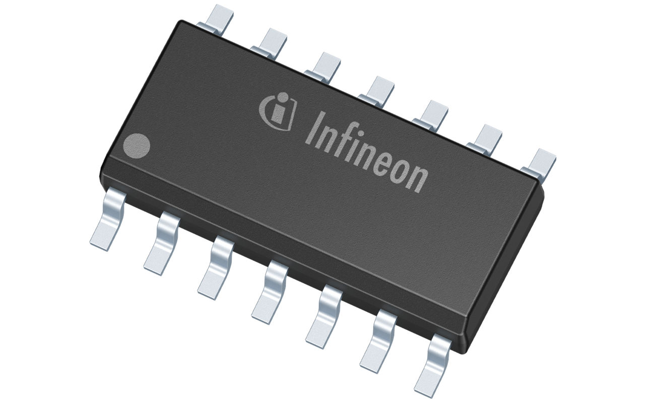 ICE3PCS01G The Infineon ICE3PCS01G is a standalone Power Factor Correction (PFC) controller designed for continuous conduction mode (CCM) applications. It operates with a wide input voltage range and offers adjustable switching frequency.