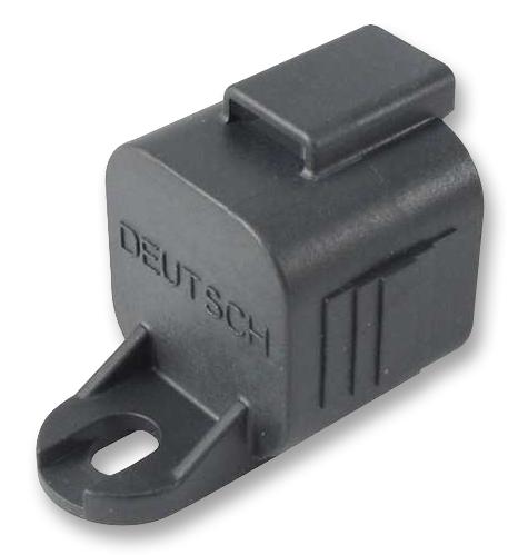 1011-347-0605 Dust cap for DEUTSCH DT series connectors, 6 positions, black polyamide glass filled material. Rated IP6K9K and UL 94V-0, operating temperature -55 to 125°C.