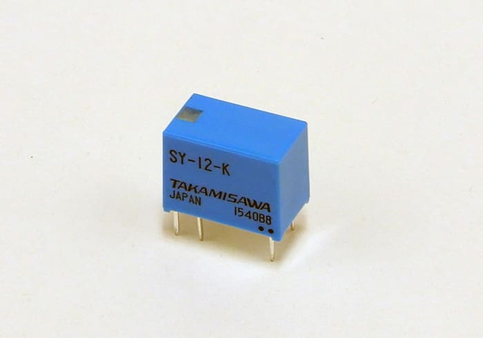SY-9W-K The Fujitsu SY-9W-K is a through-hole signal relay featuring a 9V DC coil and a 1A SPDT contact configuration. It is designed for reliable switching applications.
