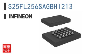 S25FL256SAGBHI213 The Infineon Technologies S25FL256SAGBHI213 is a 256Mbit SPI/Quad NOR Flash Memory. It operates with a supply voltage range of 2.7V to 3.6V and features a clock frequency of 133MHz.
